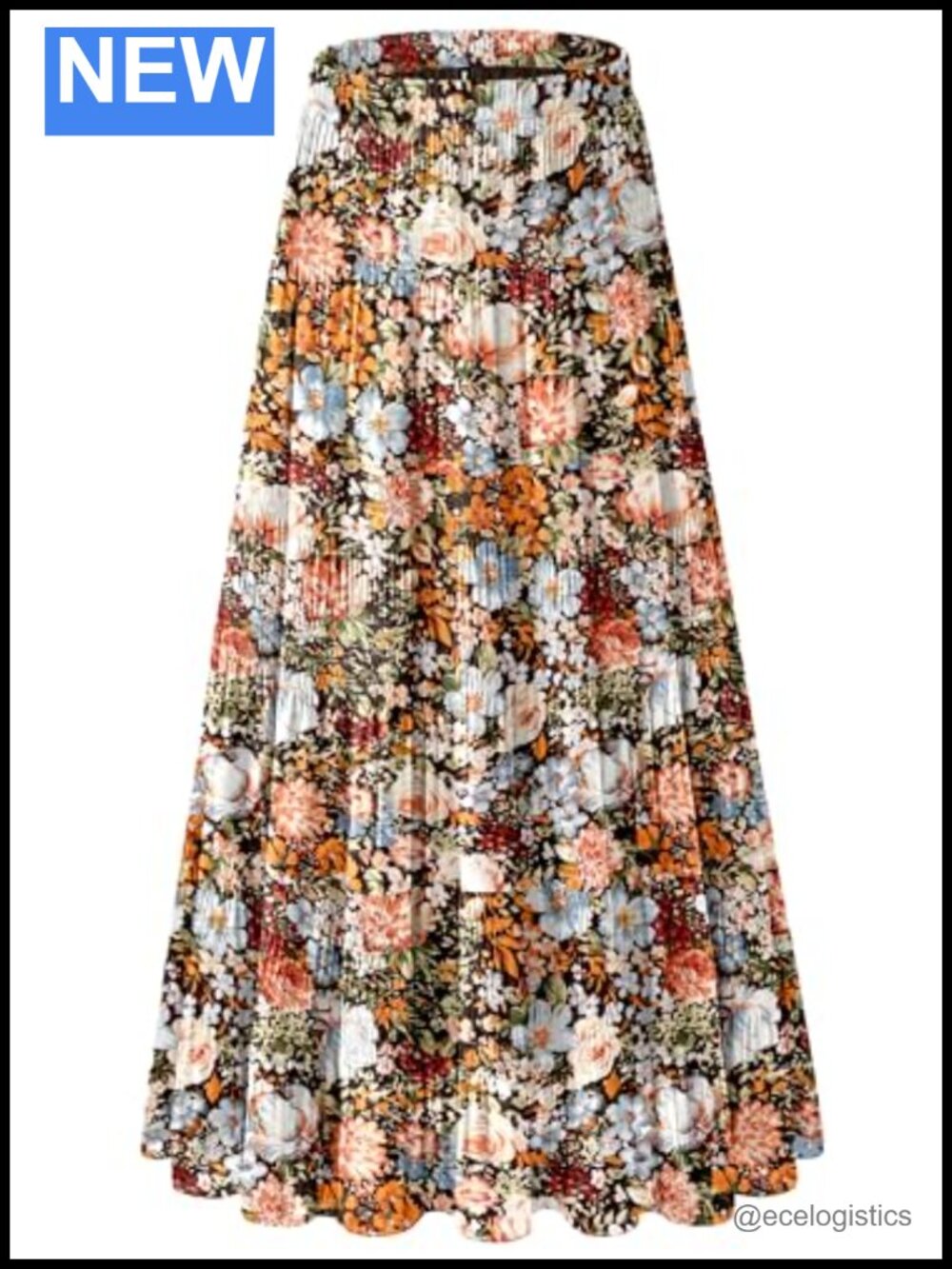 Flowy Chiffon Maxi Skirt with Elastic Waistband - Summer Boho A-Line